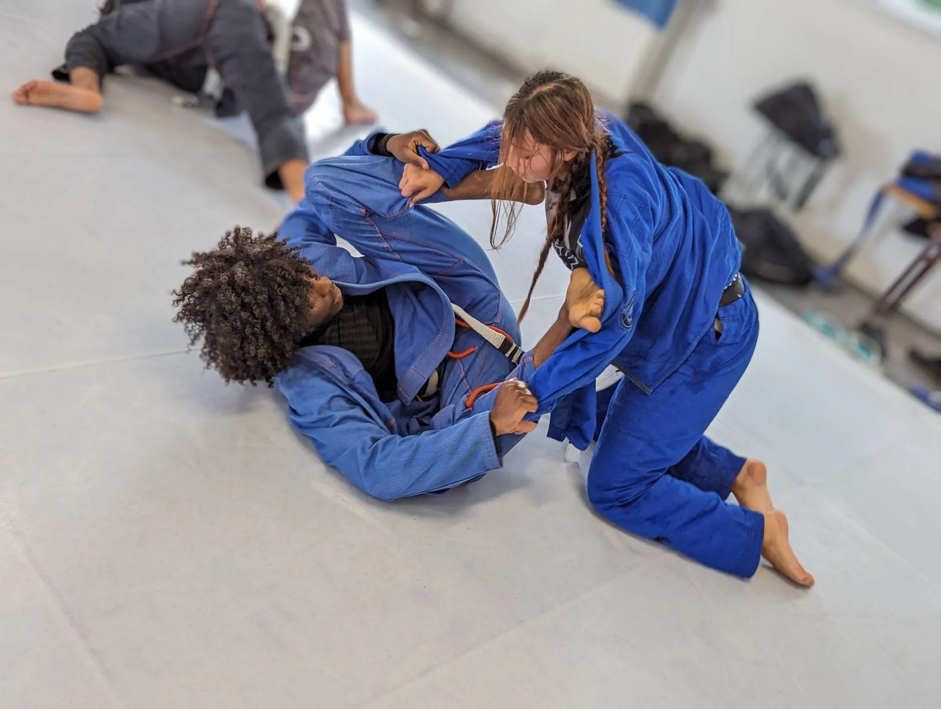 Entraînement de jiu-jitsu brésilien au club Delariva Nantes